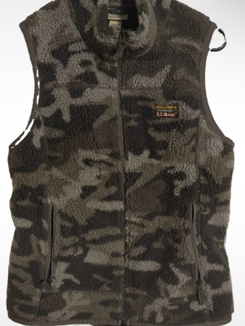 L.L. Bean Camouflage Sherpa Fleece Vest